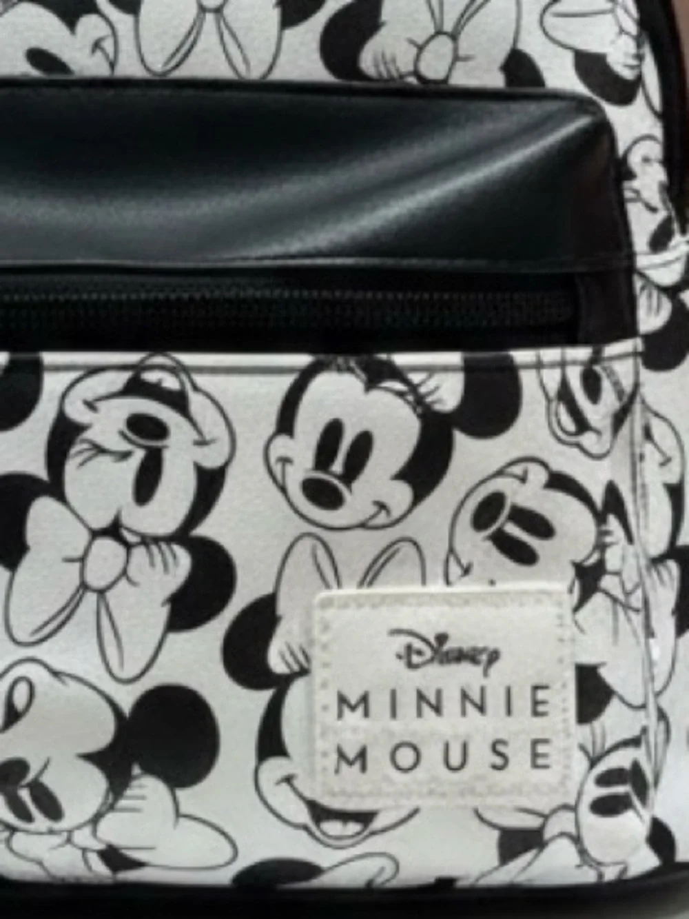 Disney Mickey Mouse Mini Backpack Black White Bag with Adjustable Straps - Picture 4 of 4